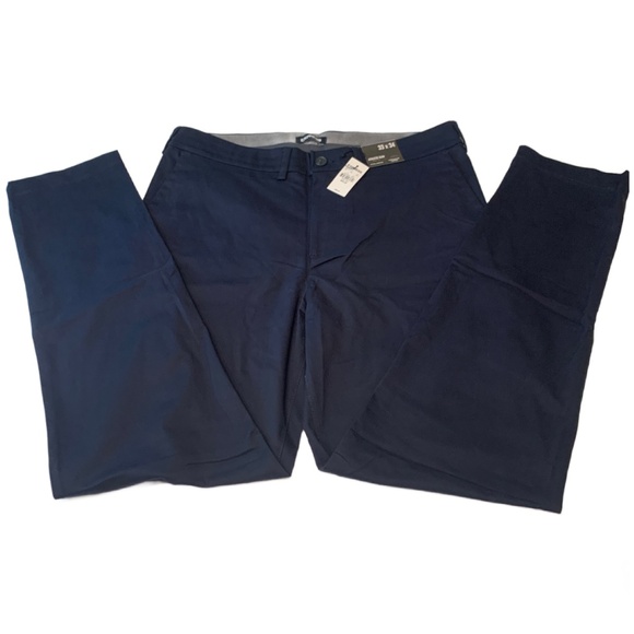 SOLD - $88 Express Athletic Slim Hyper Stretch Chino Navy NWT Size 33x34 Pants - Picture 1 of 7